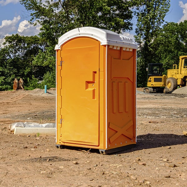 can i customize the exterior of the porta potties with my event logo or branding in De Witt